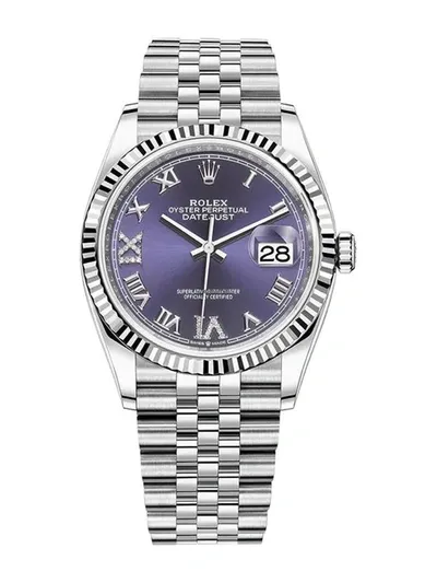 Rolex Oyster Perpetual Datejust 36mm In Purple