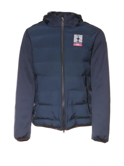 North Sails Padded Hooded Jackets In Blue