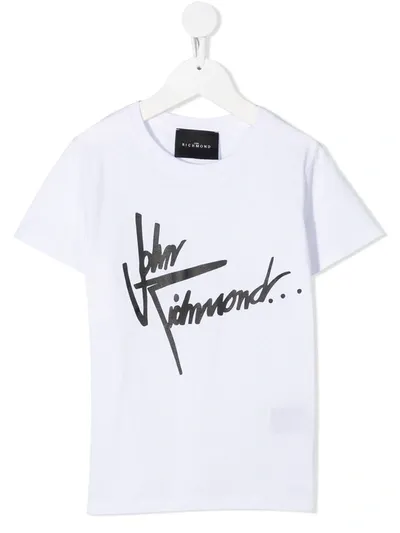 John Richmond Junior Teen Graphic-print Crew Neck T-shirt In White