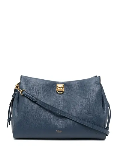 Mulberry Iris Leather Tote Bag In Blue