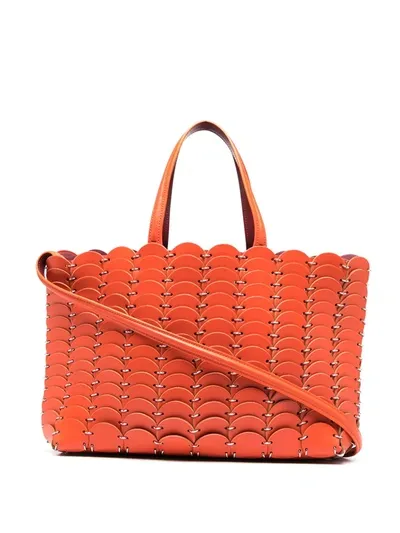 Rabanne Pacoïo Disc-embellished Tote In Orange