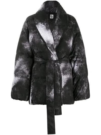 Bacon Tie-dye Puffer Jacket In Black