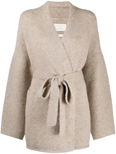 Lauren Manoogian Belted Soft Cardigan In Neutrals