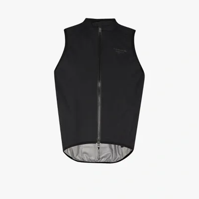 Pas Normal Studios Shield Logo-print Performance Gilet In Black