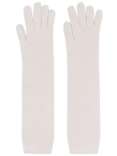 Gentry Portofino Long Knitted Gloves In Neutrals