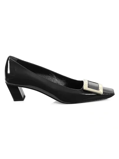 Roger Vivier 45mm Belle Vivier Patent Leather Pumps In Black