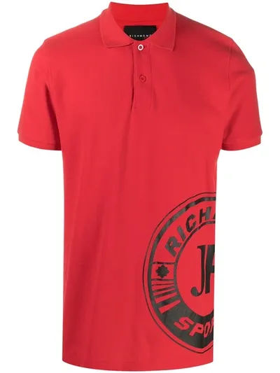 John Richmond Almanya Logo-side Polo Shirt In Red