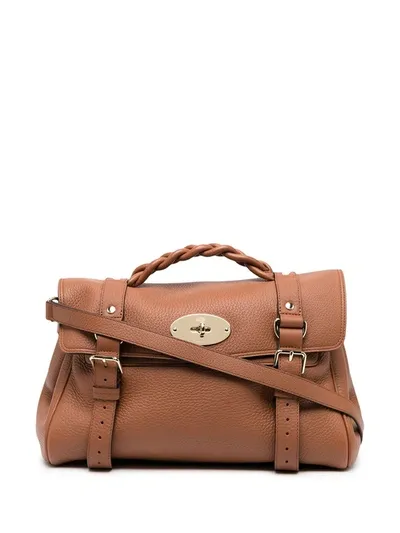 Mulberry Mini Alexa Satchel In Chestnut