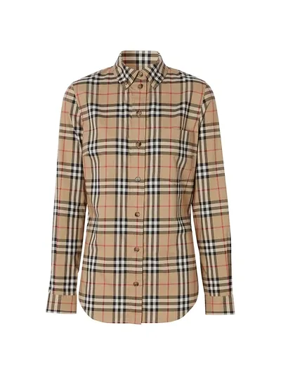 Burberry Beige Vintage Check Caxton Shirt