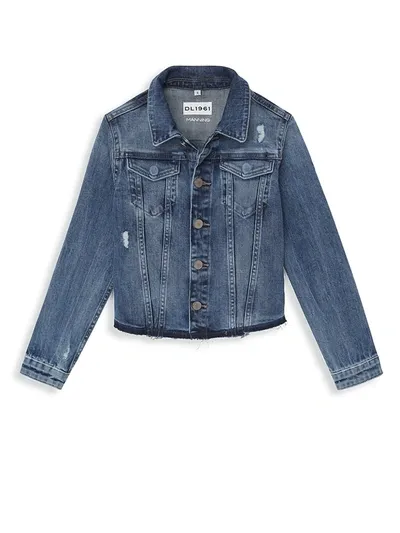 Dl Premium Denim Kids' Little Girl's Manning Denim Jacket In Cloud