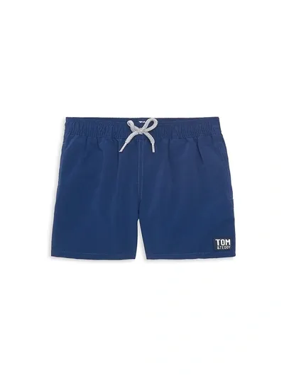 Tom & Teddy Kids' Baby's, Little Boy's & Boy's Solid Swim Trunks In Midnight Blue