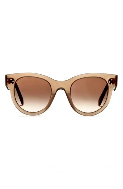 Celine 48mm Gradient Cat Eye Sunglasses In Brown