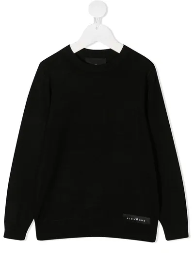 John Richmond Junior Teen Roll-neck Knitted Jumper In Black