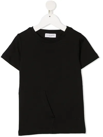 Paolo Pecora Teen Pocket-detail Cotton T-shirt In Black