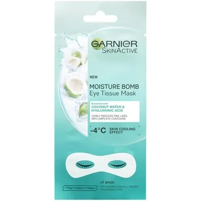 Garnier Hyaluronic Acid And Coconut Water Hydrating Replumping Eye Sheet Mask 6g