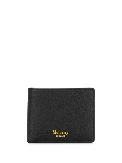 Mulberry Pebbled-effect Bifold Wallet In Black