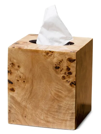 Ladorada Burl Veneer Tissue Box Cover