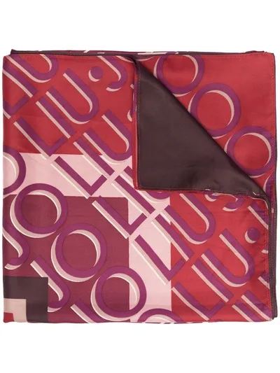 Liu •jo Logo-print Scarf In Red