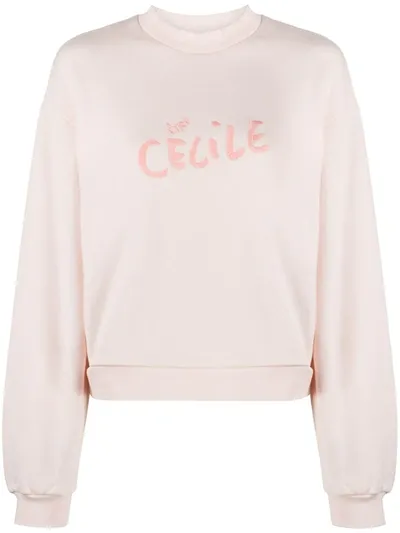 Etre Cecile Alexis Logo-embroidered Sweatshirt In Pink