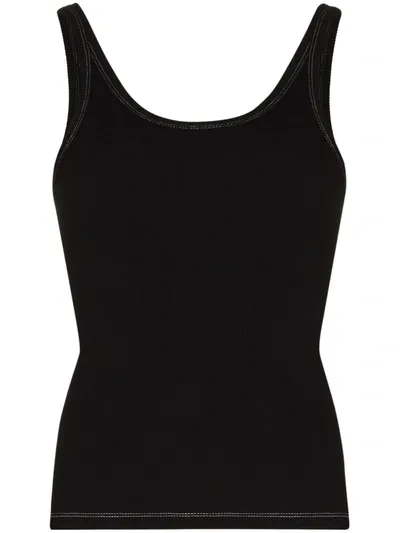 Ksubi Ribbed Cotton Tank Top In Black