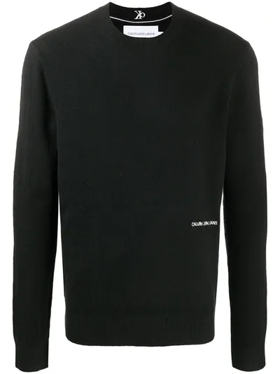 Calvin Klein Jeans Est.1978 Logo-print Jumper In Black