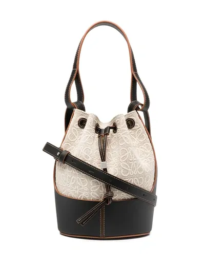 Loewe Balloon Anagram Bucket Bag In Neutrals