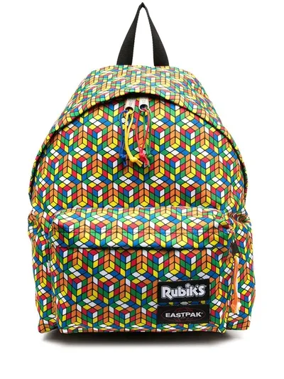 Eastpak Rubix Cube Print Backpack In Red