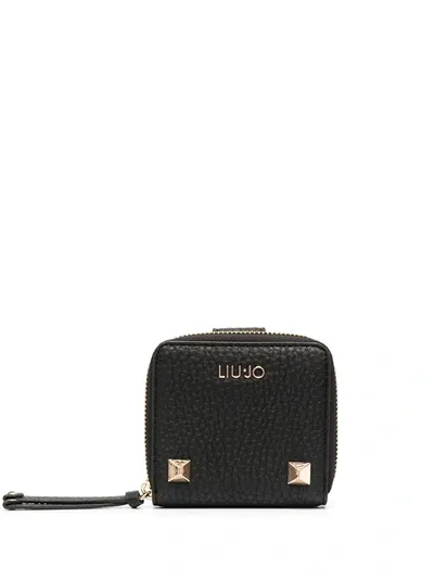 Liu •jo Pebble-textured Wallet In Black