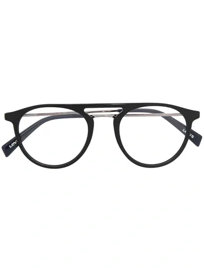 Levi's Round-frame Glasses In Black