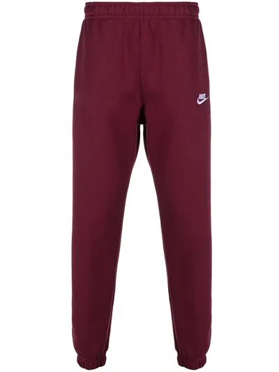 Nike Logo Embroidered Track Pants In Red