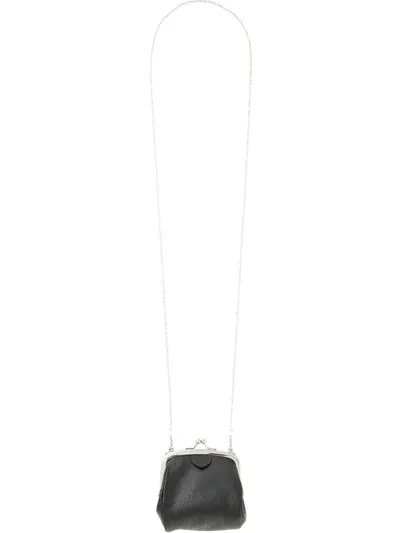 Y's Pouch Necklace In Black