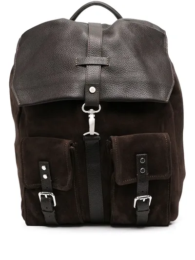 Eleventy Flap-pocket Backpack In Brown