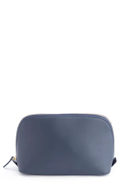 Royce Signature Cosmetics Bag In Navy Blue