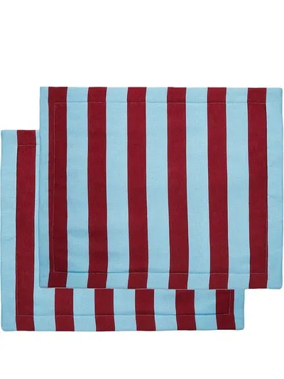 La Doublej Stripe-print Tablemats (set Of 2) In Riga B - A