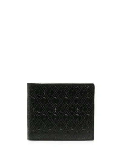 Saint Laurent Perforated Leather Wallet In Black