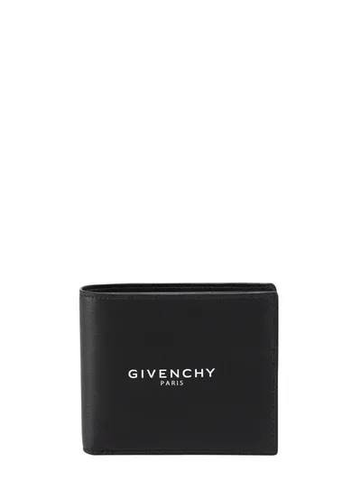 Givenchy Logo Leather Bifold Wallet In Black