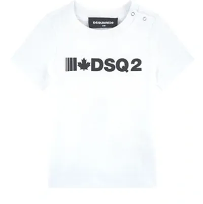 Dsquared2 Babies' Logo Print T-shirt In White