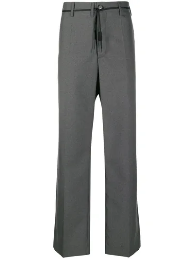 Marni Loose-fit Virgin Wool Trousers In Grey