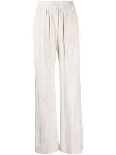 Nude Long Corduroy Trousers In Neutrals