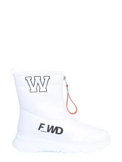 Forward Leather Boot Unisex In White