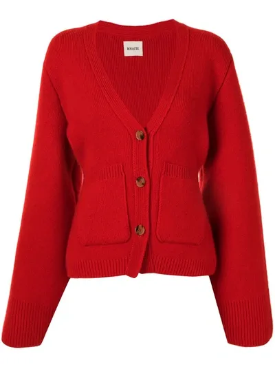 Khaite Wide Sleeves Cardigan In Red