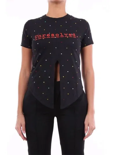 Rabanne Unresolver Rhinestone-embellished T-shirt In Black