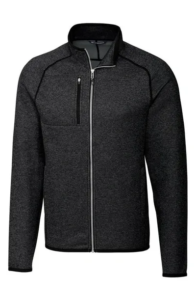 Cutter & Buck Mainsail Zip Jacket In Charcoal Heather