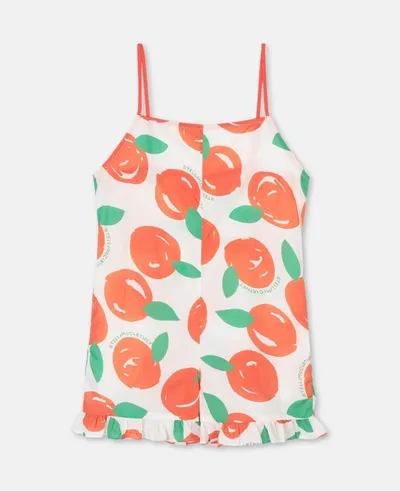 Stella Mccartney Kids Red Clementines Cotton All-in-one