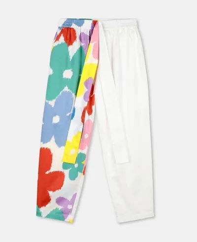 Stella Mccartney Kids Multicolour Flower Cotton Trousers In Multicolor