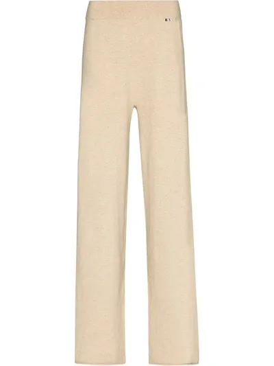 Extreme Cashmere Wide Leg Cashmere Trousers In Nude