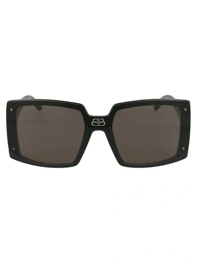 Balenciaga Eyewear Oversized Square Frame Sunglasses In Black