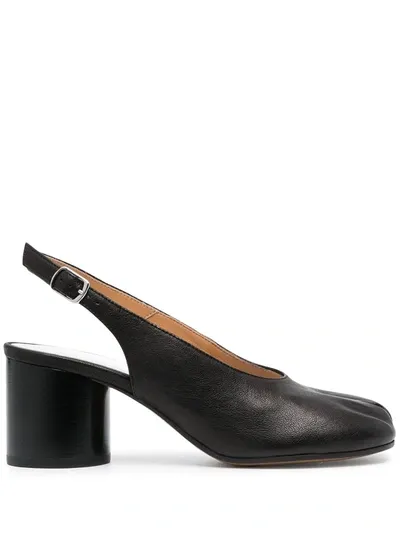 Maison Margiela Tabi 60mm Slingback Pumps In Black