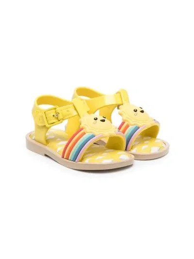 Mini Melissa Kids' Sun Scented Rubber Sandals In Yellow