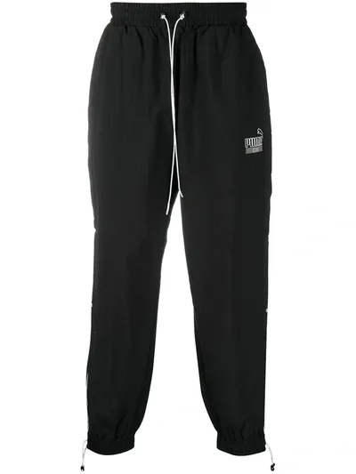 Puma Drawstring Trackpants In Black